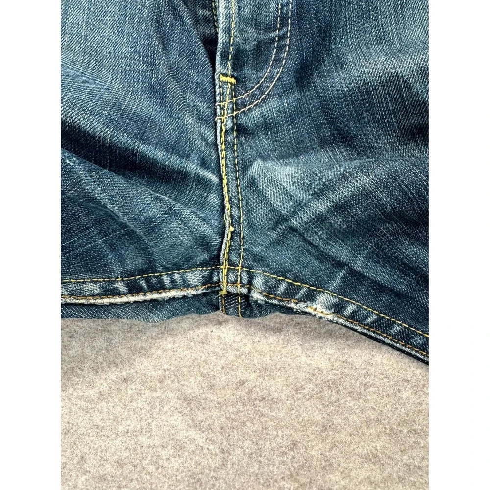 Levi's 501 Straight Leg Jeans Mens 38x34 Blue Denim Button Fly Grunge 00501-0154